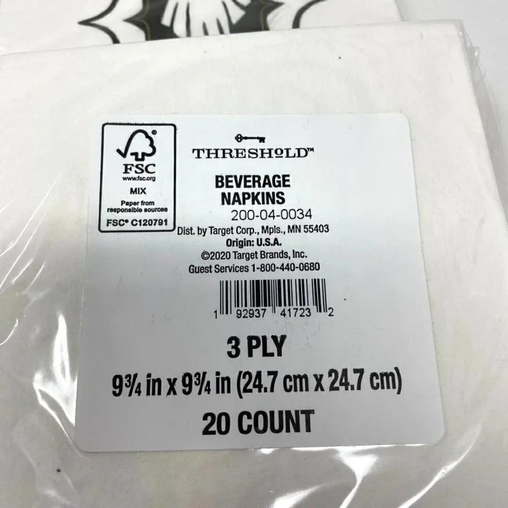 Target Threshold™ 20ct Beverage Disposable Napkins 'Feeling Spirited' Set of 2